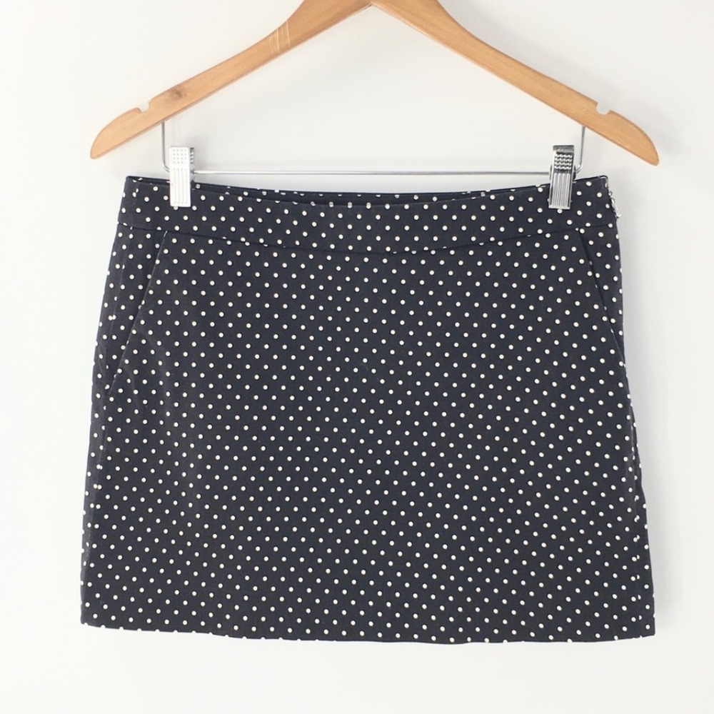 Ralph Lauren Golf Women Skorts Black Polka Dot Cotton Blend Side Zip Sz 4